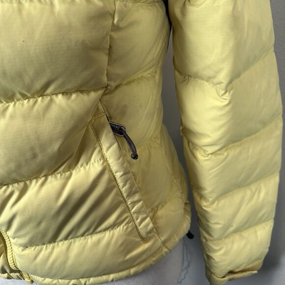 North Face Womens Small Yellow Retro Nuptse Jacket Coat 700 Down Vintage Ladies - Picture 4 of 16